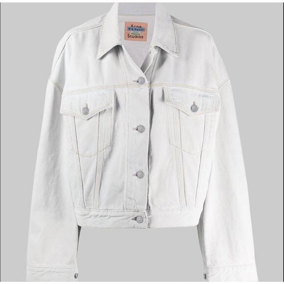 ACNE STUDIOS Women's 1999 Sky Denim Jacket Size 34 (US 2) in Stonewashed - Picture 1 of 12